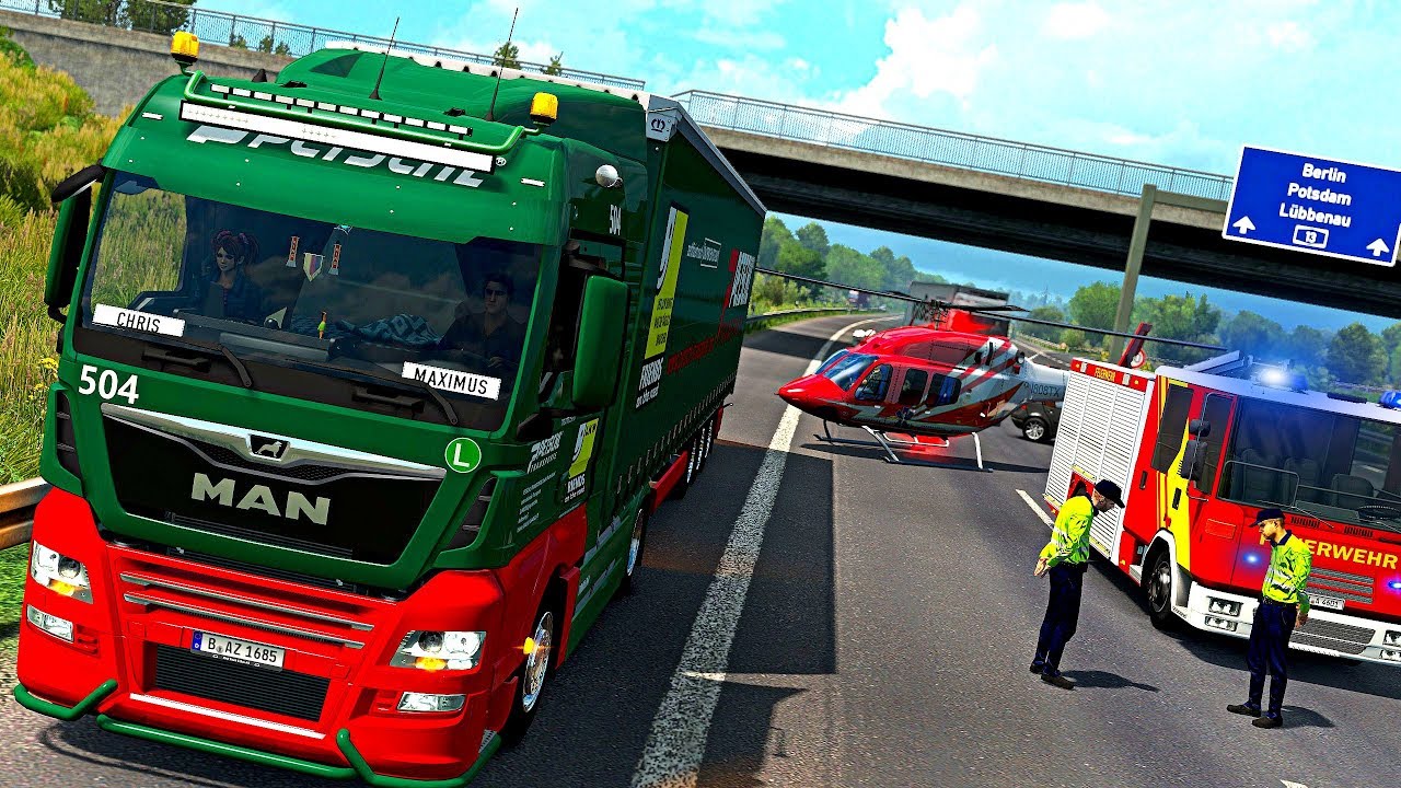 ETS2 Schwerer UNFALL auf der A13 - MAN TGX Euro6 [#1346] EURO TRUCK SIMULATOR 2