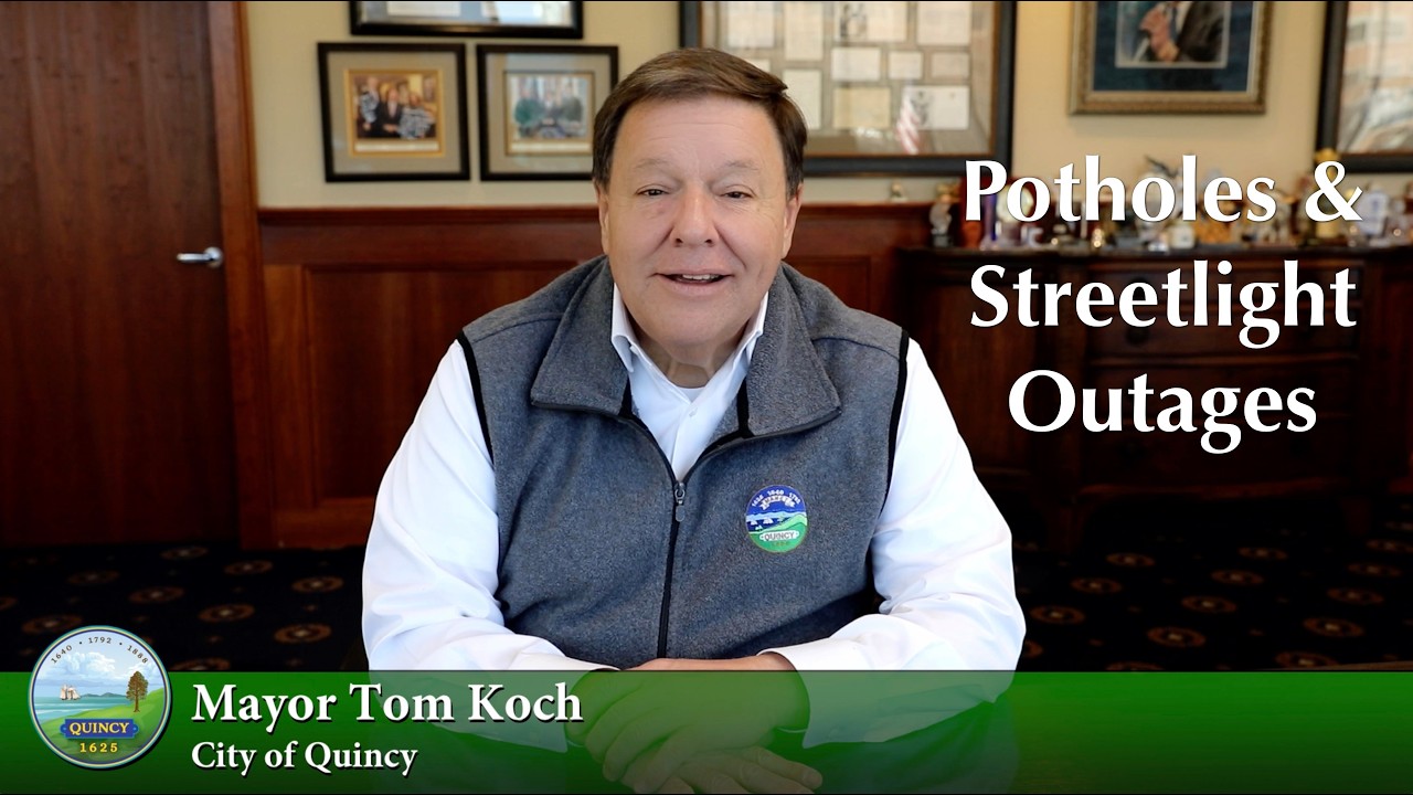 Mayor Tom Koch with a message about potholes streetlight outages