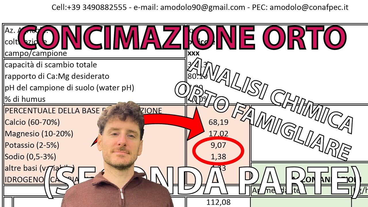 CONCIMAZIONE ORTO CON ANALISI CHIMICA DEL TERRENO (seconda parte)