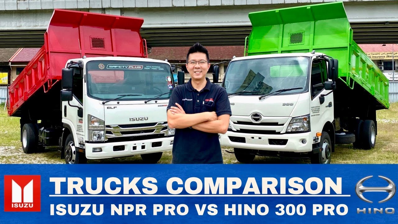ISUZU NPR PRO @ NPR81UHL VS HINO 300 PRO @ XZC710 || STEEL TIPPER BODY || MALAYSIA SPEC [Eng Sub]