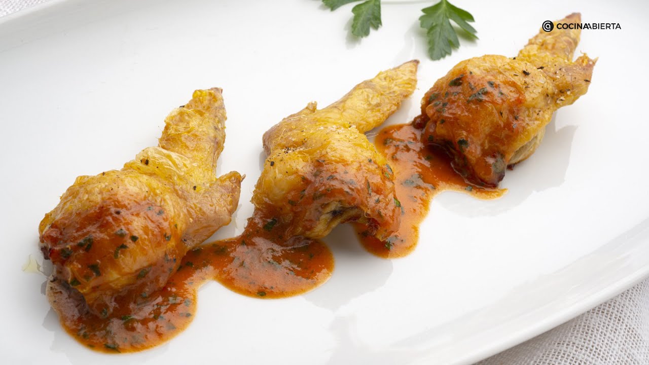 Alitas de pollo rellenas y la salsa picante secreta de Joseba Arguiñano