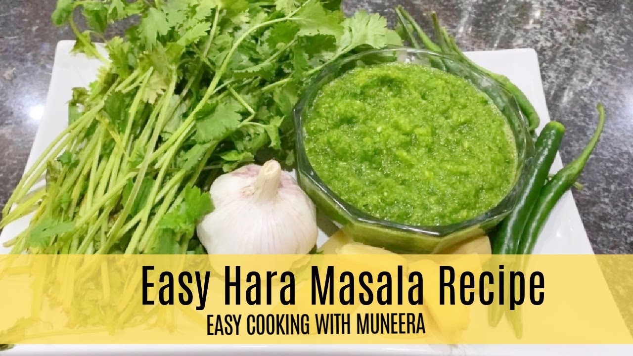 Easy Hara Masala Recipe || basic hara masala || daily use masala recipe || Easy Cooking with Muneera