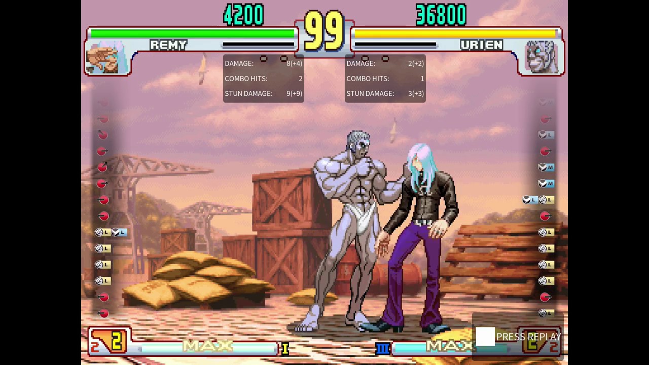 SF3: 3rd Strike (30th Anniversary) - Remy vs Urien Glitch Test