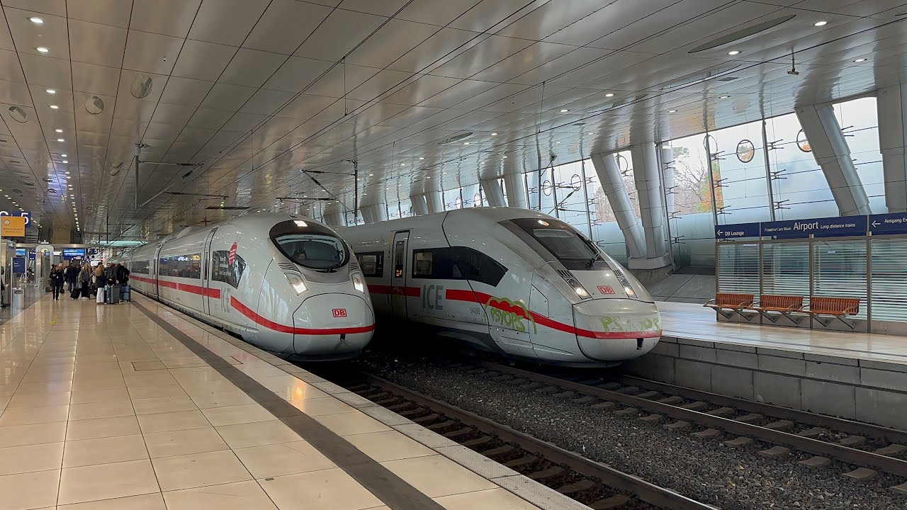Deutsche Bahn Intercity Express (ICE) Trains @ Frankfurt am Main Flughafen Fernbahnhof!