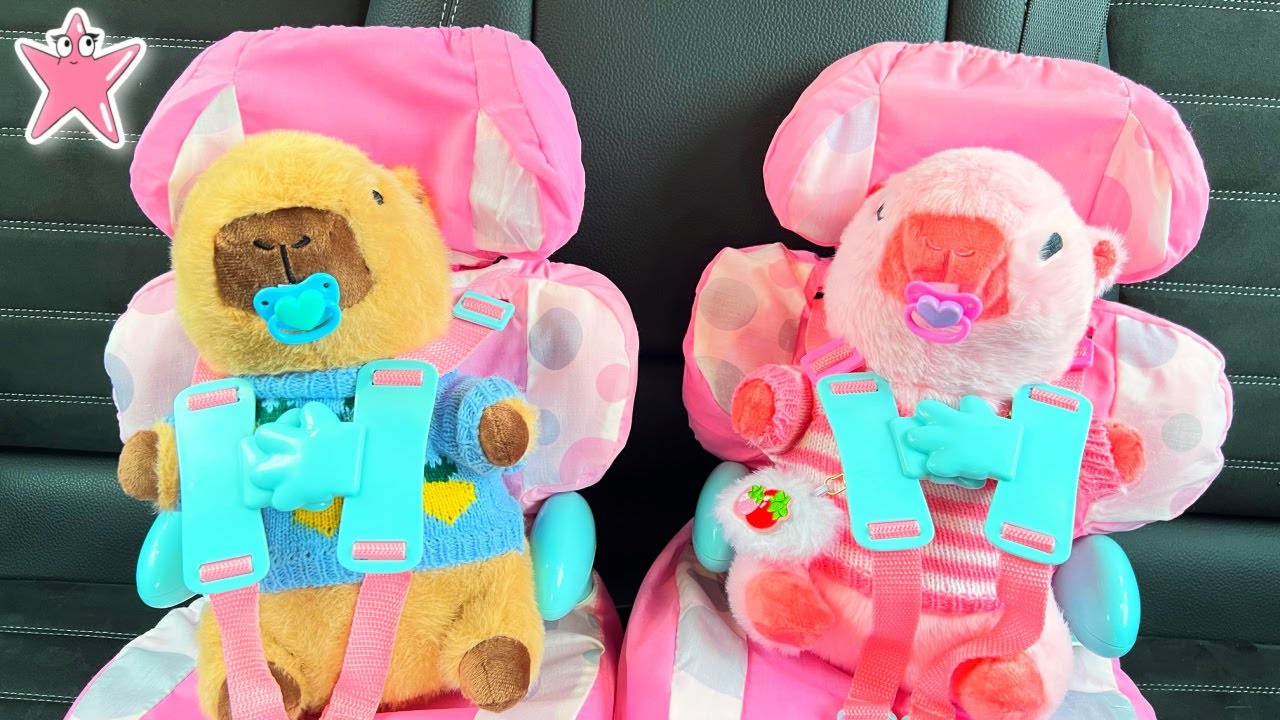 Mis CAPYBARAS🦦👶👶regresan de la ESCUELA de BEBÉS y os muestro su RUTINA NOCTURNA 🛏️💤
