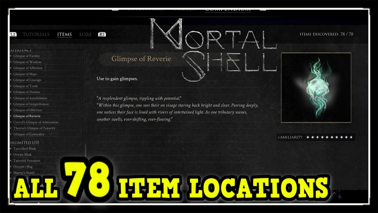 Mortal Shell All Item Locations - Bars Tended Trophy / Achievement Guide