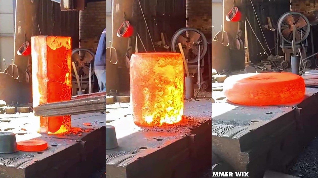 The Process Of Forging Steel Using Giant Hydraulic Hammers Part 564