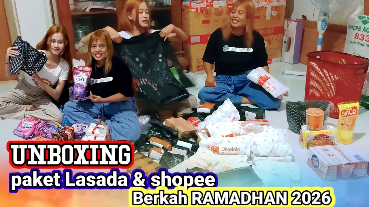 unboxing paket dr lasada & shopee berkah bulan RAMADHAN 2026