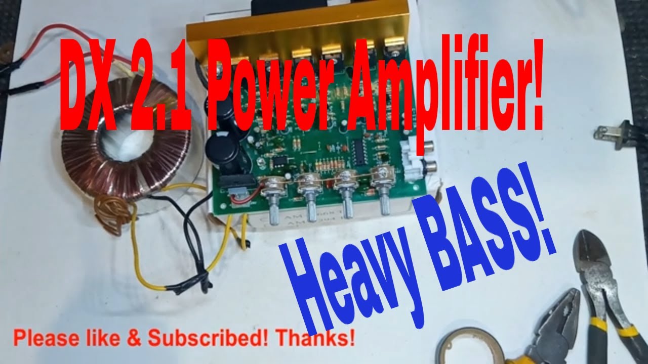 Simple & Powerful Stereo Bass DX 2.1 Power Amplifier