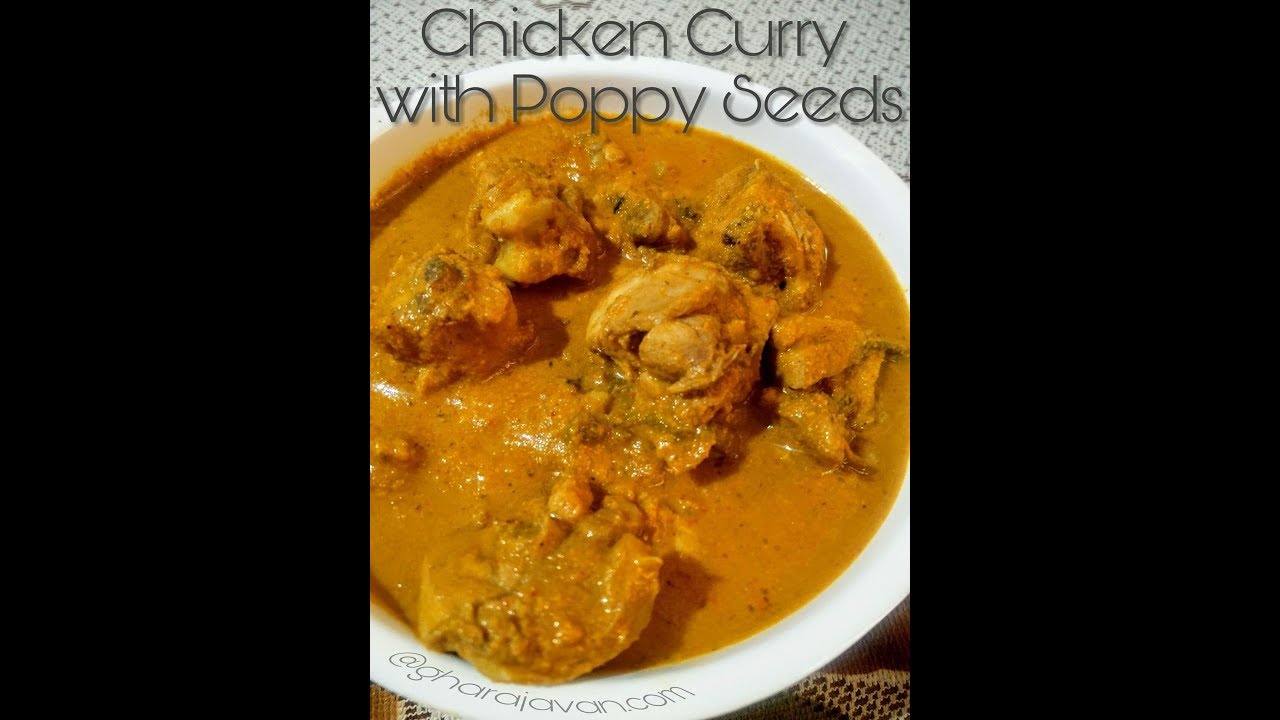 Chicken curry with poppy seeds