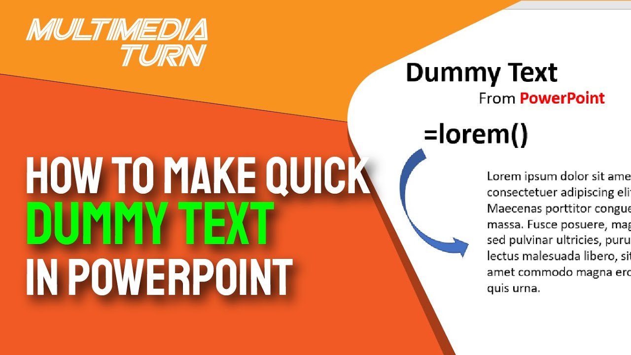 007 How to make Quick dummy text in powerpoint