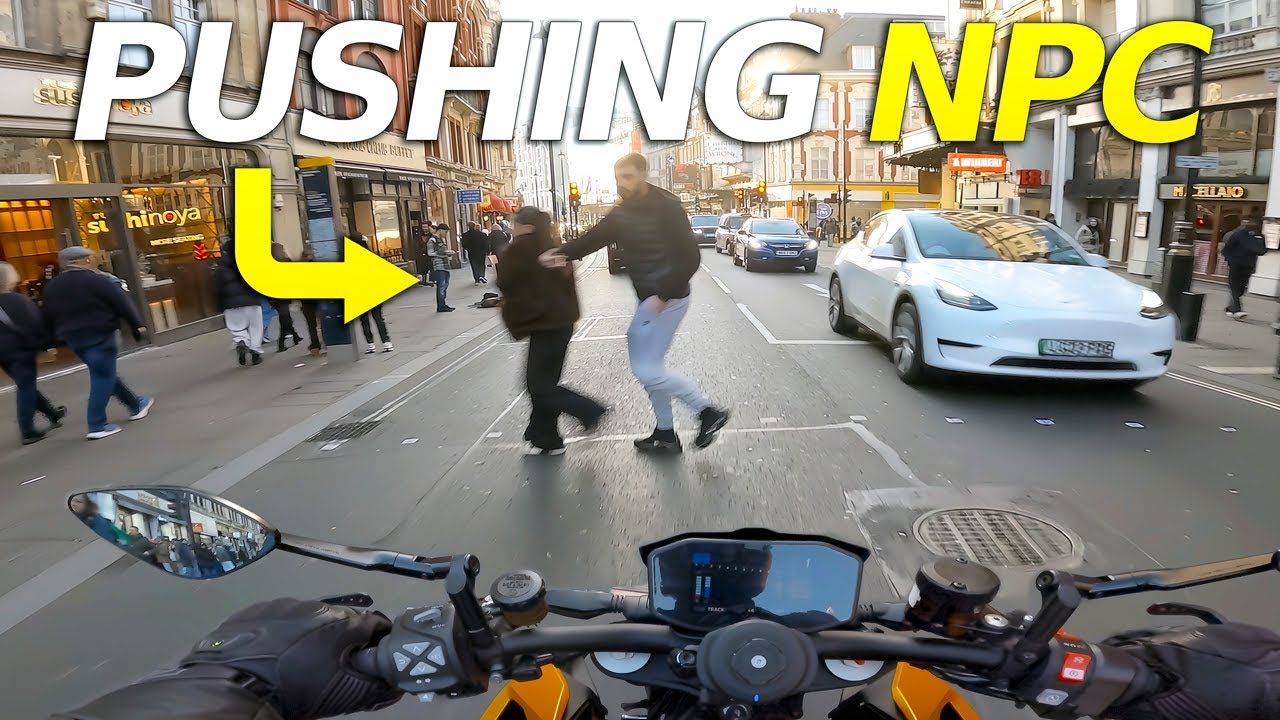 Get Off The Road NPC Pedestrians! KTM Super Duke R Austin Racing V3 150MM Exhaust