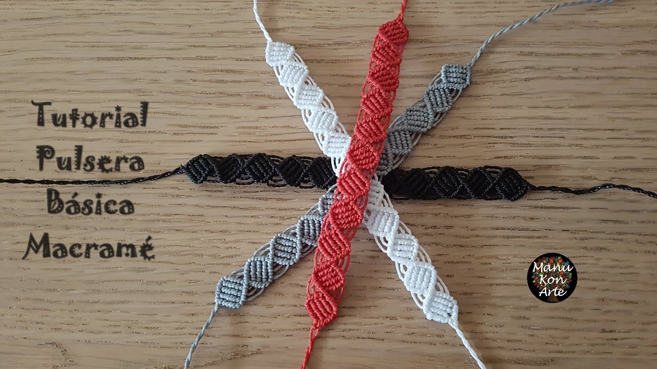 Cómo Hacer una Pulsera de Macramé de la Suerte Paso a paso Fácil Rápida/How to make Macrame Bracelet