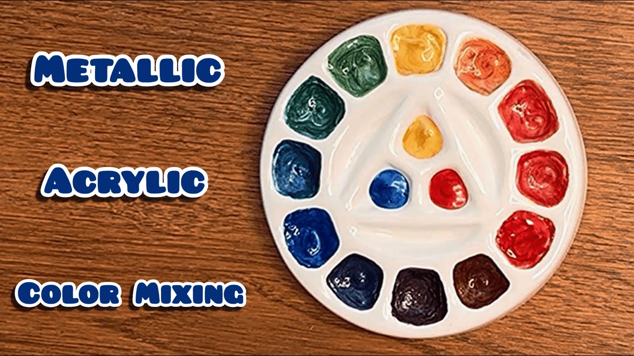 Mixing Metallic Acrylic Paints: Creating 9 Metallic Colors #colormixing #acrylic #art