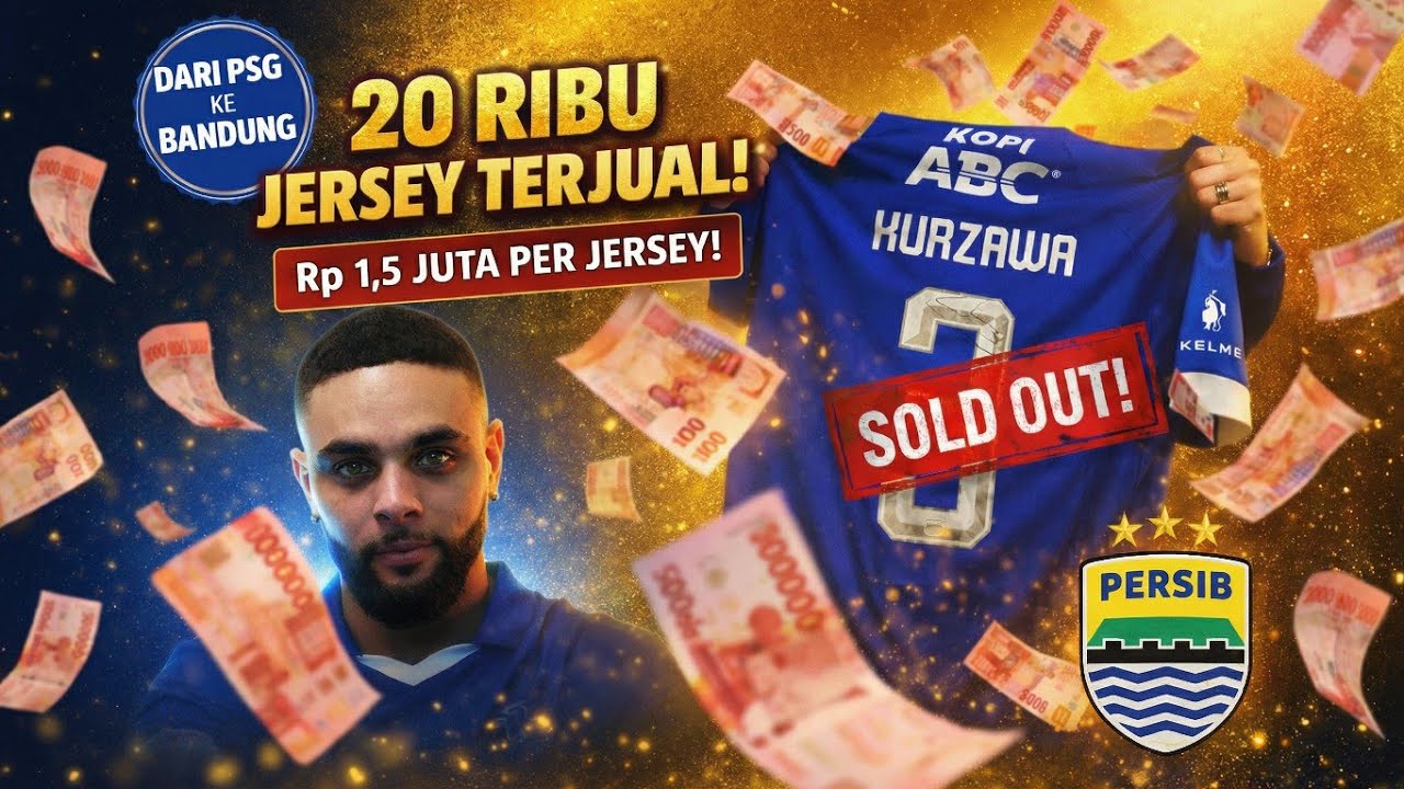 GILA! JERSEY KURZAWA LAKU 20 RIBU! Bagaimana Persib Jadi Brand Global Lewat Merchandising?