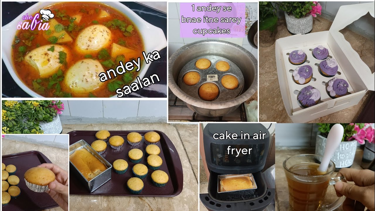1 Egg se bnae itne sarey cupcakes and tea cake | No oven No beater No butter | Vanilla 