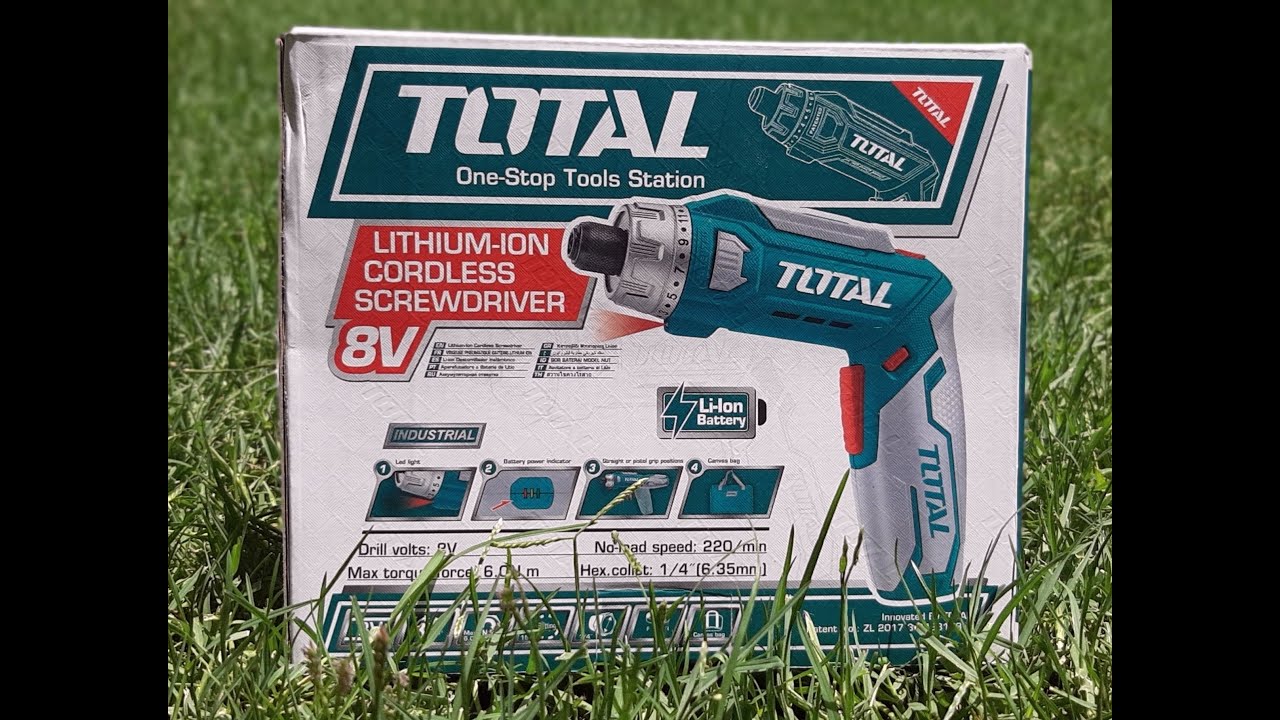 Total Lithium-Ion Cordless Screwdriver 8V TSDLI0801 Review - مراجعة مفك توتال  ببطارية ليثيوم 8 فولت