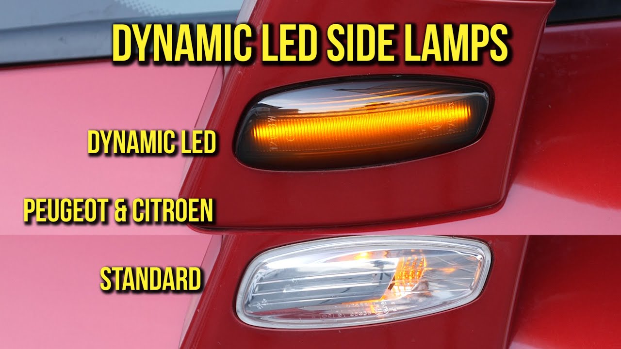 Dynamic LED Side Lights for Peugeot 308, 207, 3008, 5008, Citroen C3, C4, C5, DS3, DS4