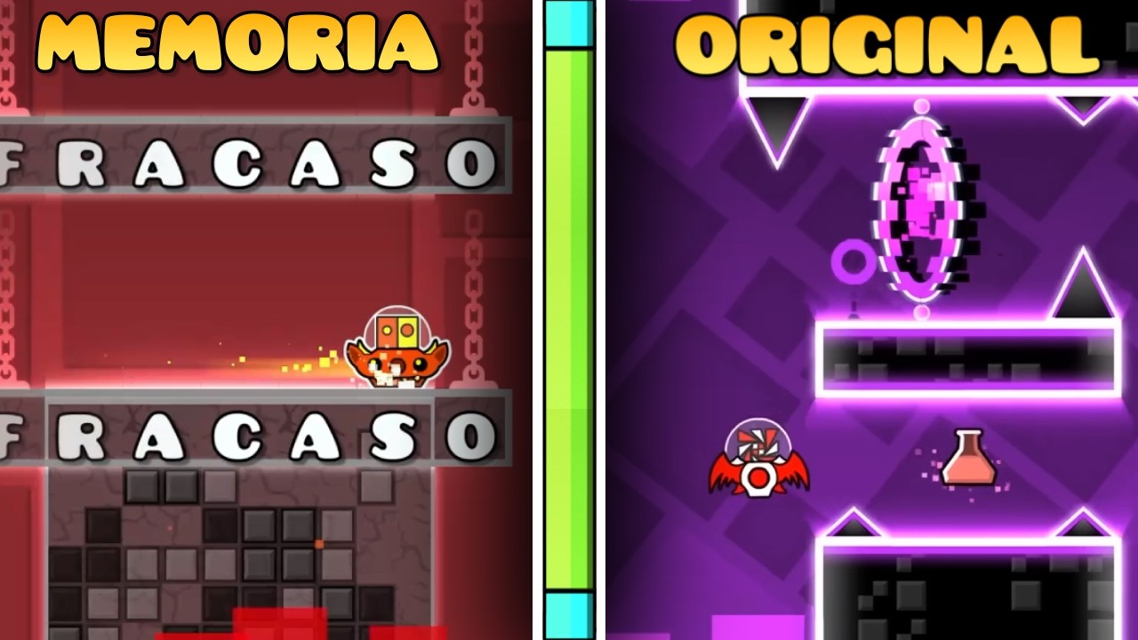 RECREANDO NIVELES de MEMORIA en GEOMETRY DASH 🧠