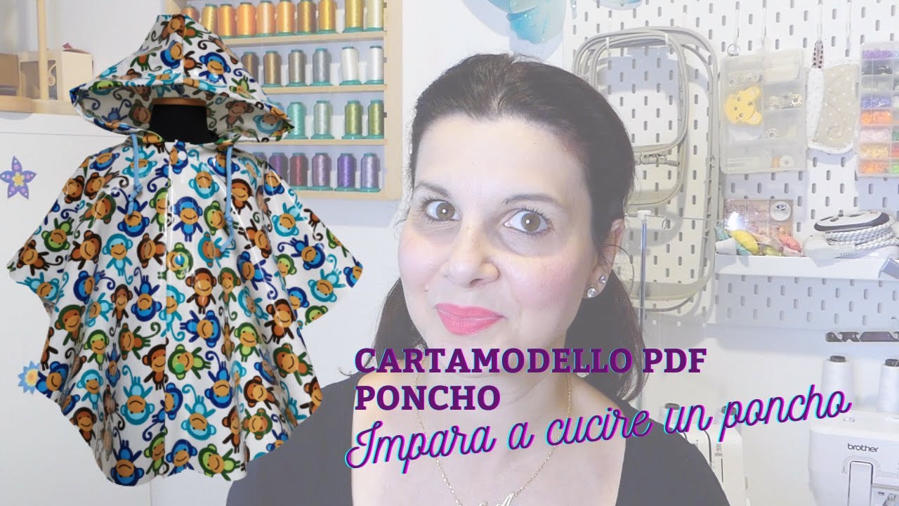 tutorial e cartamodello poncho impermeabile