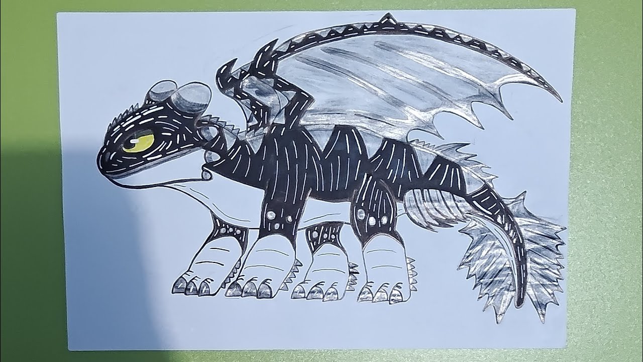 Bagaimana Cara Menggambar Sparky | Strike Fury | Karakter Naga Oc | How To Train Your Dragon