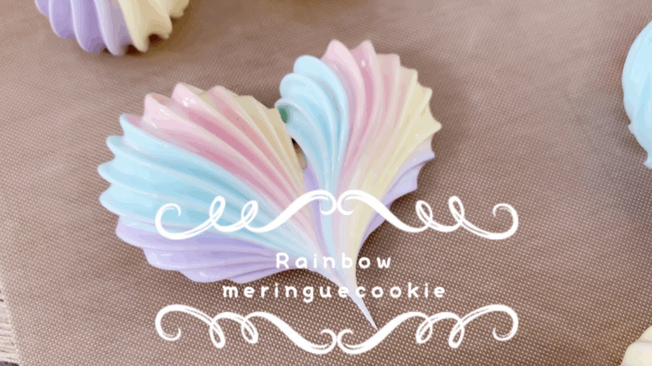 RainbowMeringueCookie🌈 | 虹色メレンゲクッキー🌈　| 무지개머랭쿠키