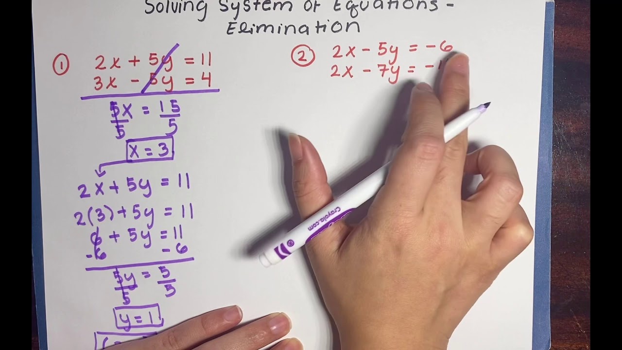 Solving System of Equations ( Español)
