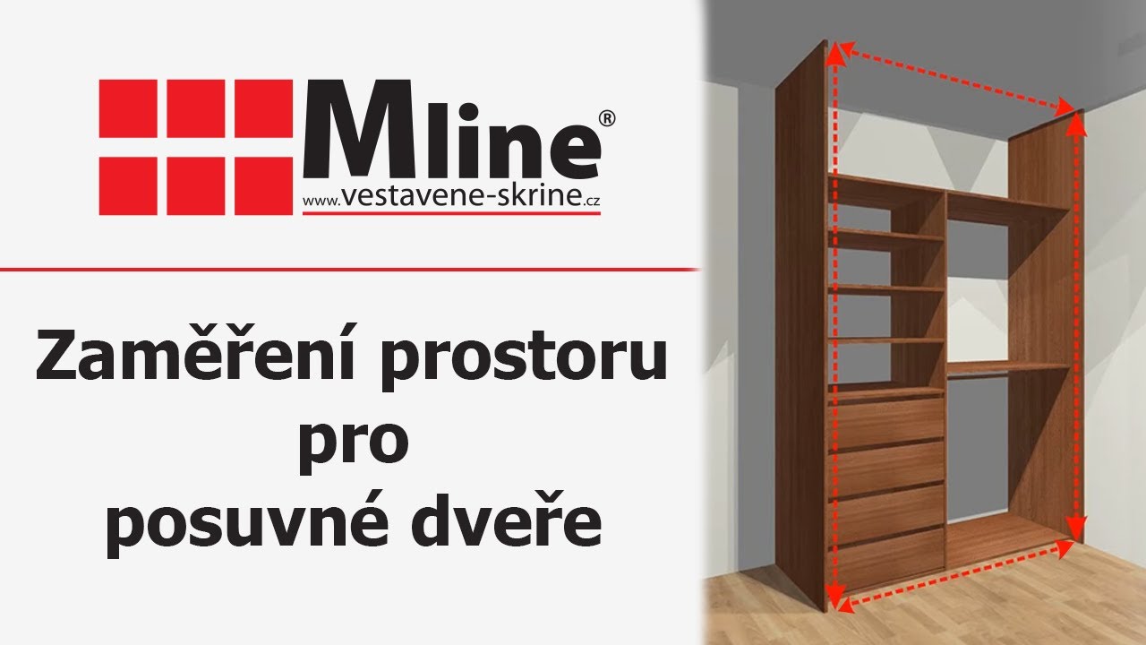 Mline - zaměřen&iacute; prostoru pro posuvn&eacute; dveře