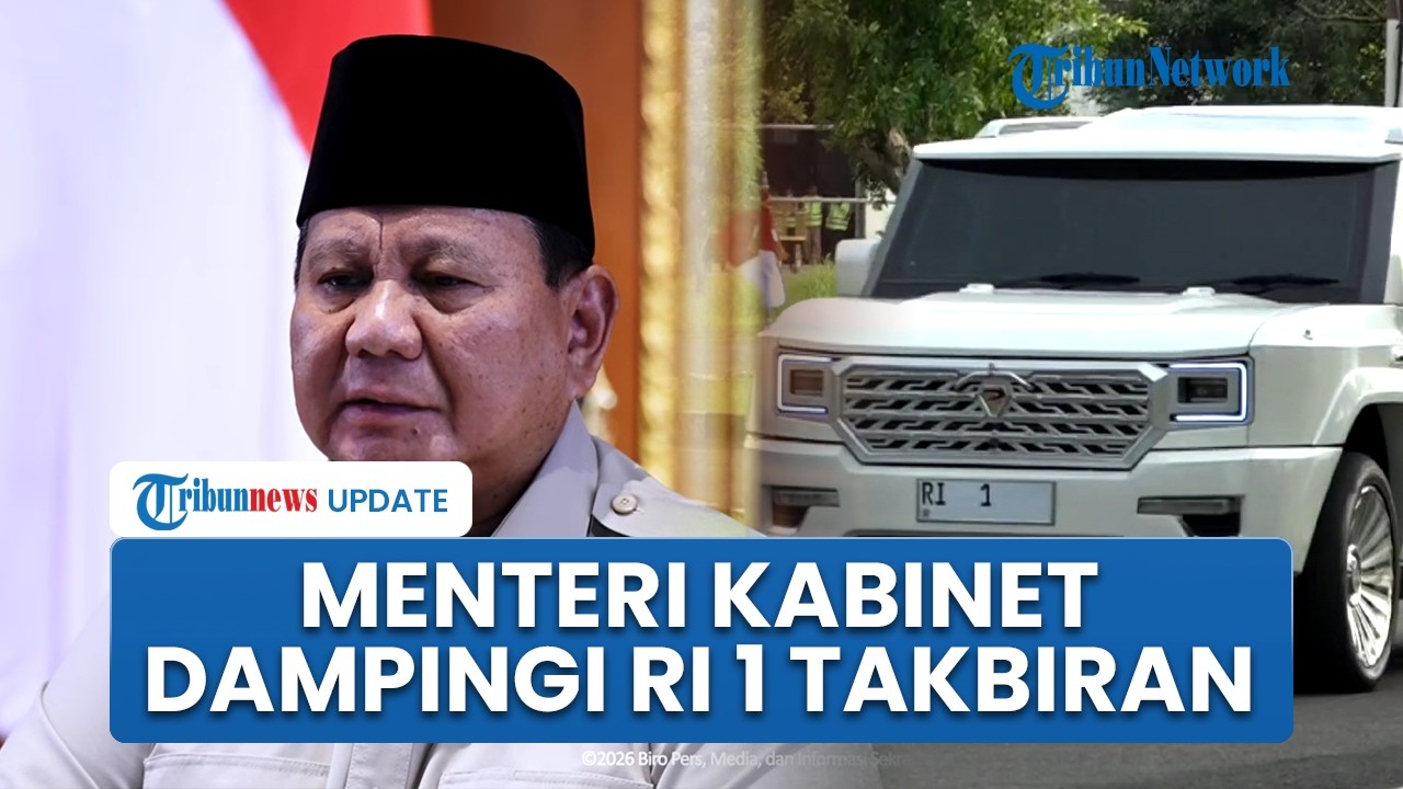 Sejumlah Menteri Kabinet Dampingi Prabowo Subianto Merayakan Malam Takbiran dan Salat Idul Fitri