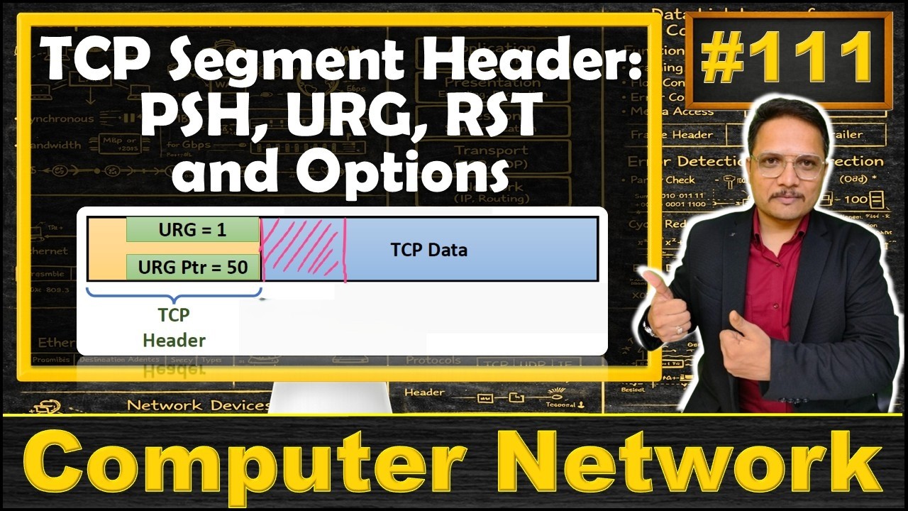 PSH, URG, RST, Urgent Pointer, and Options Field in TCP Segment Header