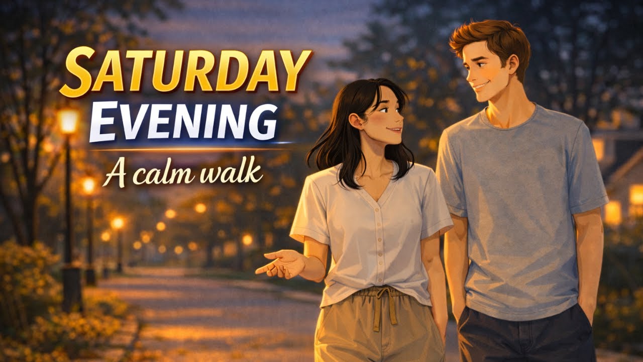 Talk About Your Day: Saturday Afternoon & Evening ☕🌿🌙 | Beginners (A1–A2) | James & Alice’s Story