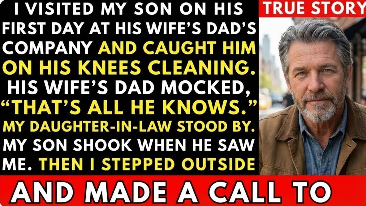 I Found My Son on His Knees Cleaning a Toilet… Three Weeks Later,I Owned the Building| revenge story