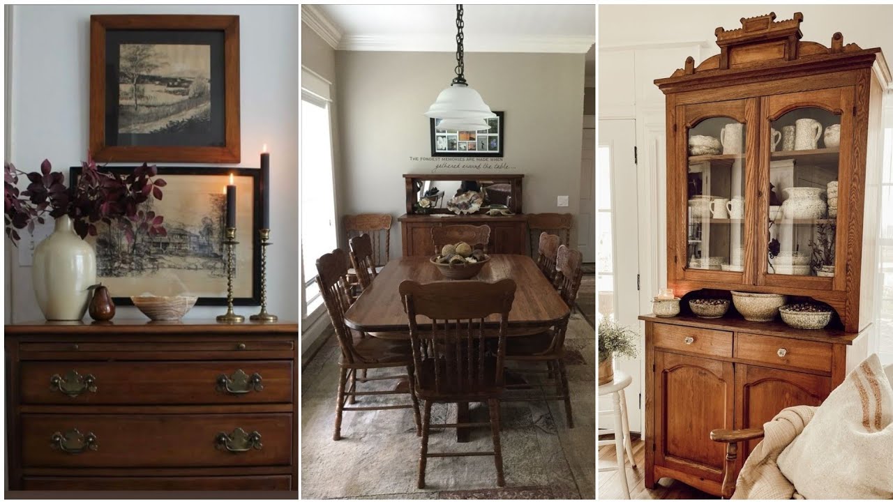 Vintage chic home decorating ideas. Cottagecore aesthetic home decor. #vintagestyle #homedecor #diy