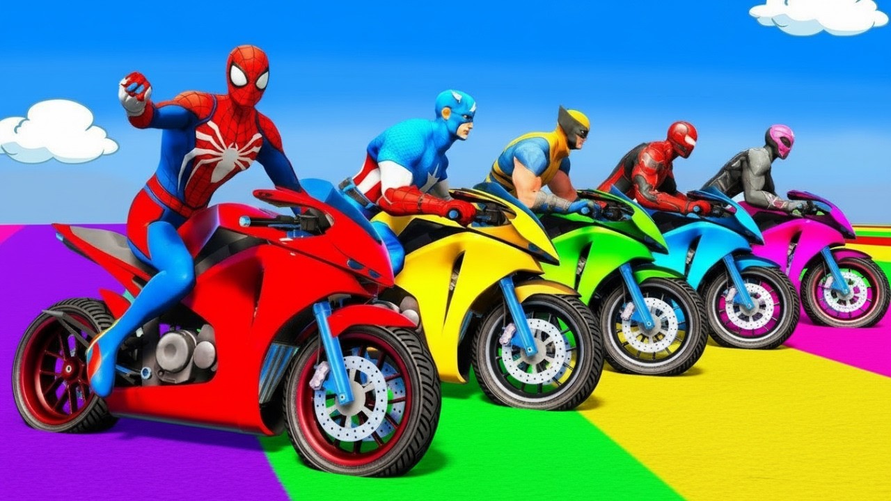 SPIDER-MAN against RUMI Ride on Motorcycle STUNT FUNNY MOMENTS | GTA 5 MULTIVERSE
