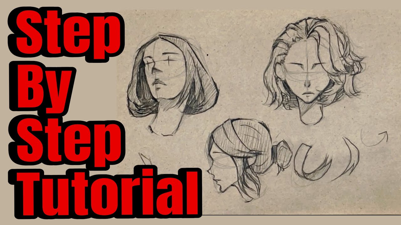 Simple ! How to Draw Character Hair | Step-by-Step Tutorial