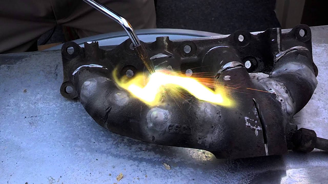 Cast iron spray powder welding