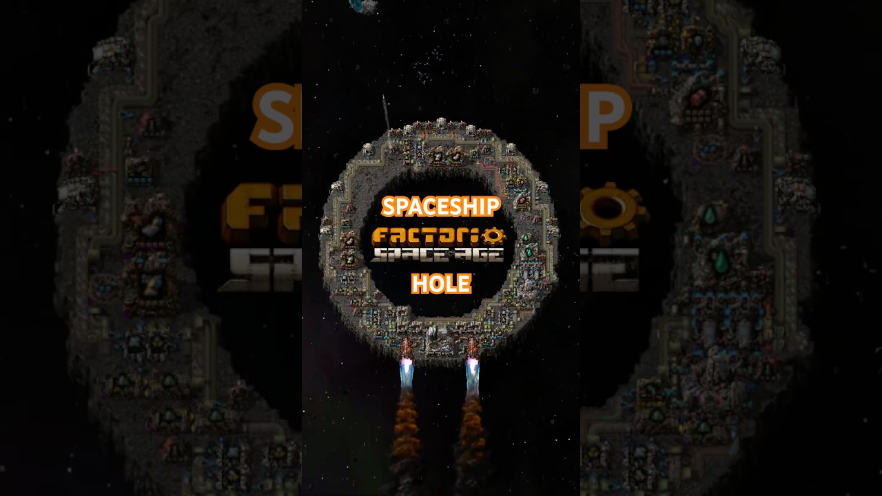 How to make a hole in the middle of your spaceship #factorio #factoriospaceage