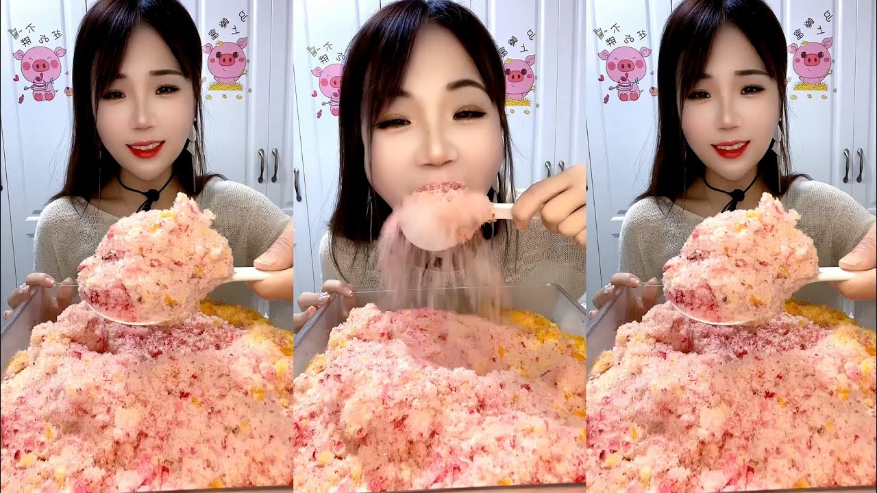 ASMR SHAVED ICE EATING / ICE EATING. YY