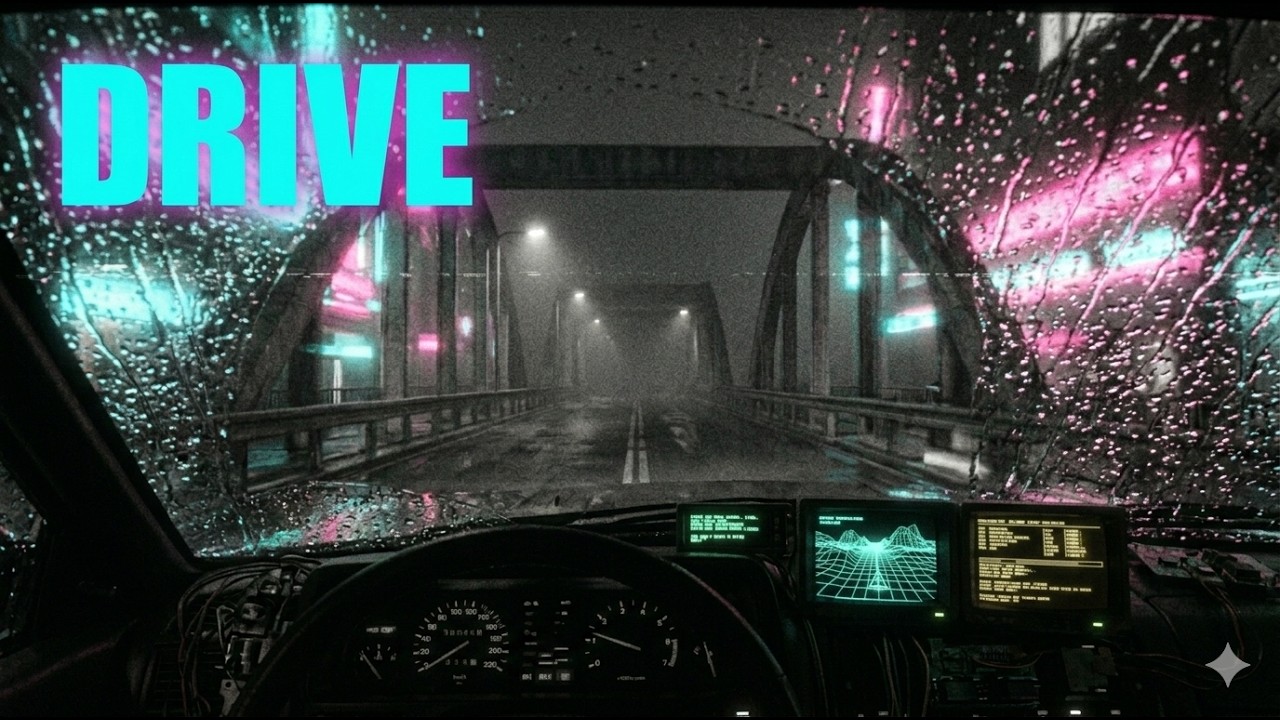 MIDNIGHT DRIVE 📟 Retro-Futurist Synth Darkwave Ambience | 1980s Cyber-Noir Focus