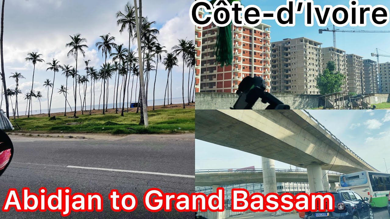 4K drive from Abidjan to Grand Bassam the beach resort city in #cotedivoire
