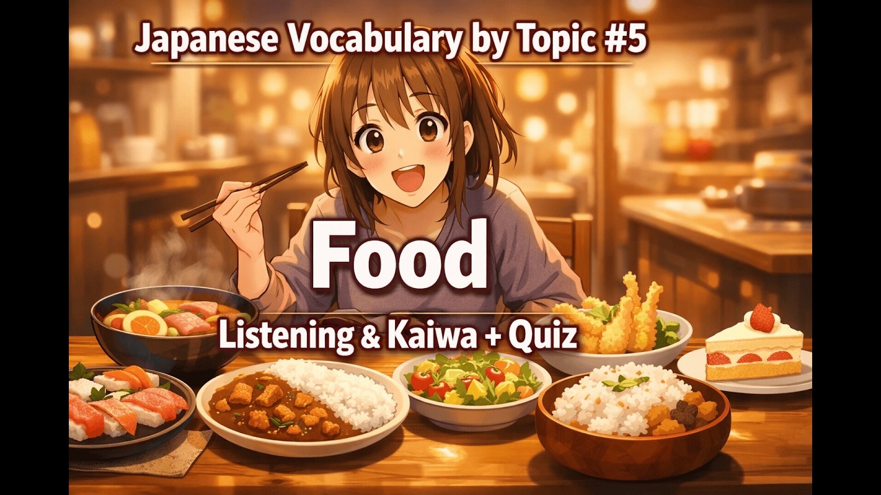 Japanese Vocabulary by Topic #5: Food | Listening & Kaiwa + Quiz