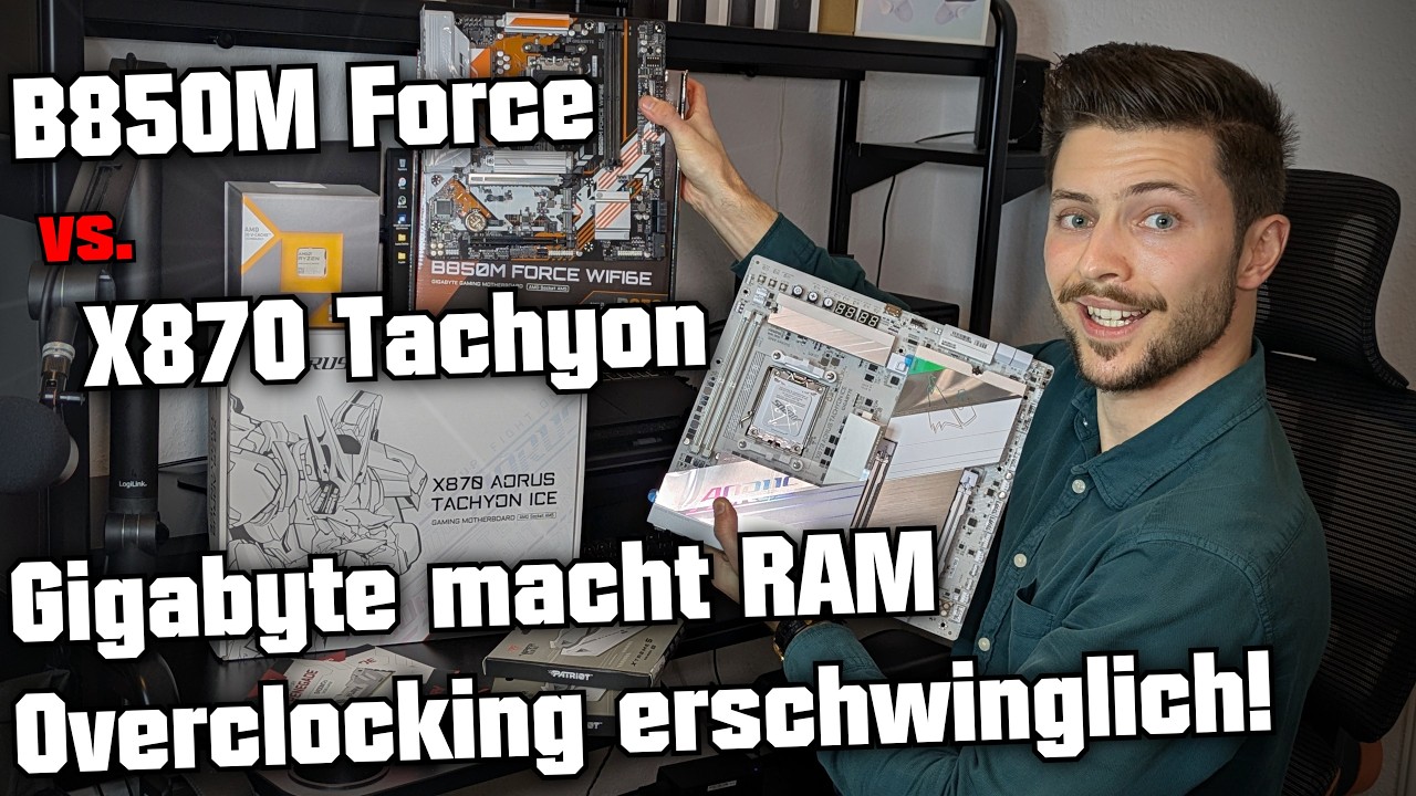 Gigabyte macht RAM Overclocking erschwinglich! 😲🔥 B850M Force vs. X870 Aorus Tachyon ICE DDR5-9600
