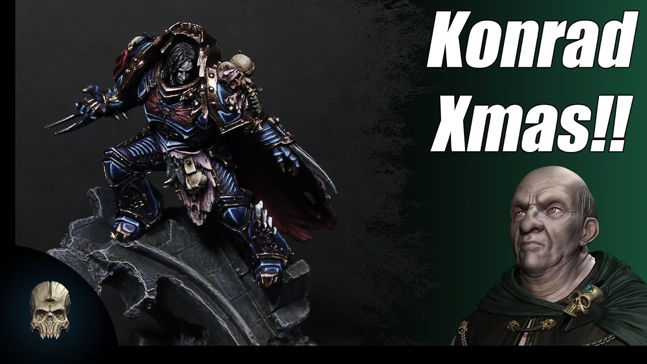 Hobby Vlog: Painting Konrad Curze Night Lords Primarch Talking Heresy and Celebrating Christmas!