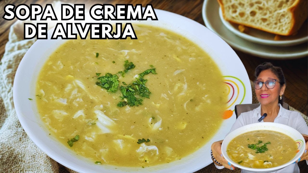Sopa de Crema de Alverja | Receta peruana fácil y rápida