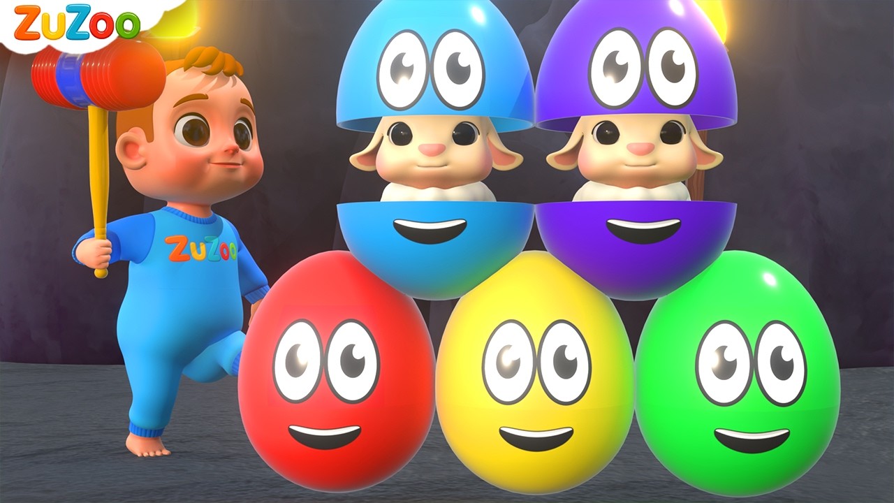 Exploring Colorful Surprise Eggs | Yes Yes Playground Song | ZuZoo Nursery Rhymes & Kids Songs