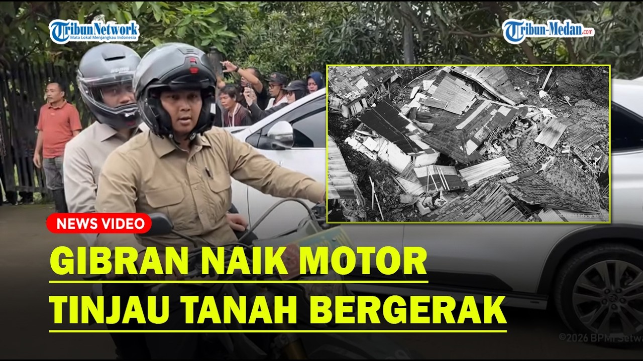 Wapres Gibran Naik Motor Tinjau Lokasi Bencana Tanah Bergerak