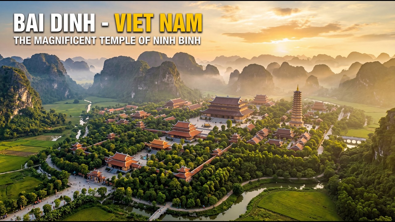 The Sacred Beauty of Bai Dinh Pagoda  Vietnam 4K