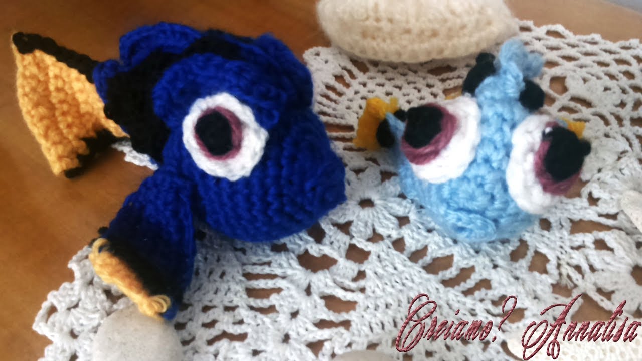 Amigurumi Dory Nemo  video tutorial  uncinetto crochetanimal crochet SUB ESP