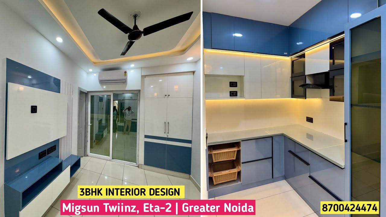 Migsun Twinz Greater Noida | 3BhK Flat Interior Design I 8700424474