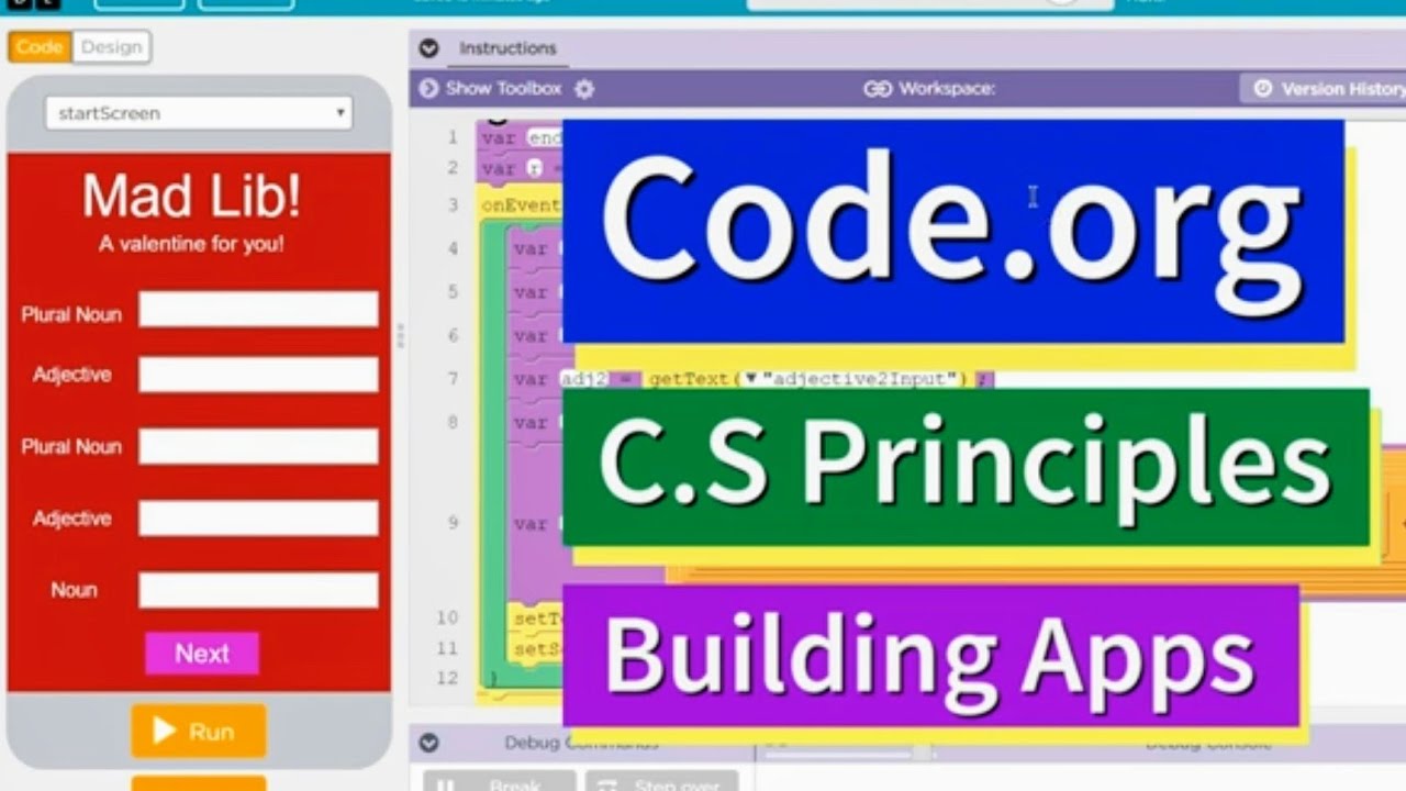 How to Code a Mad Libs Game - Code.org User Input and Strings Lesson 6 Tutorial